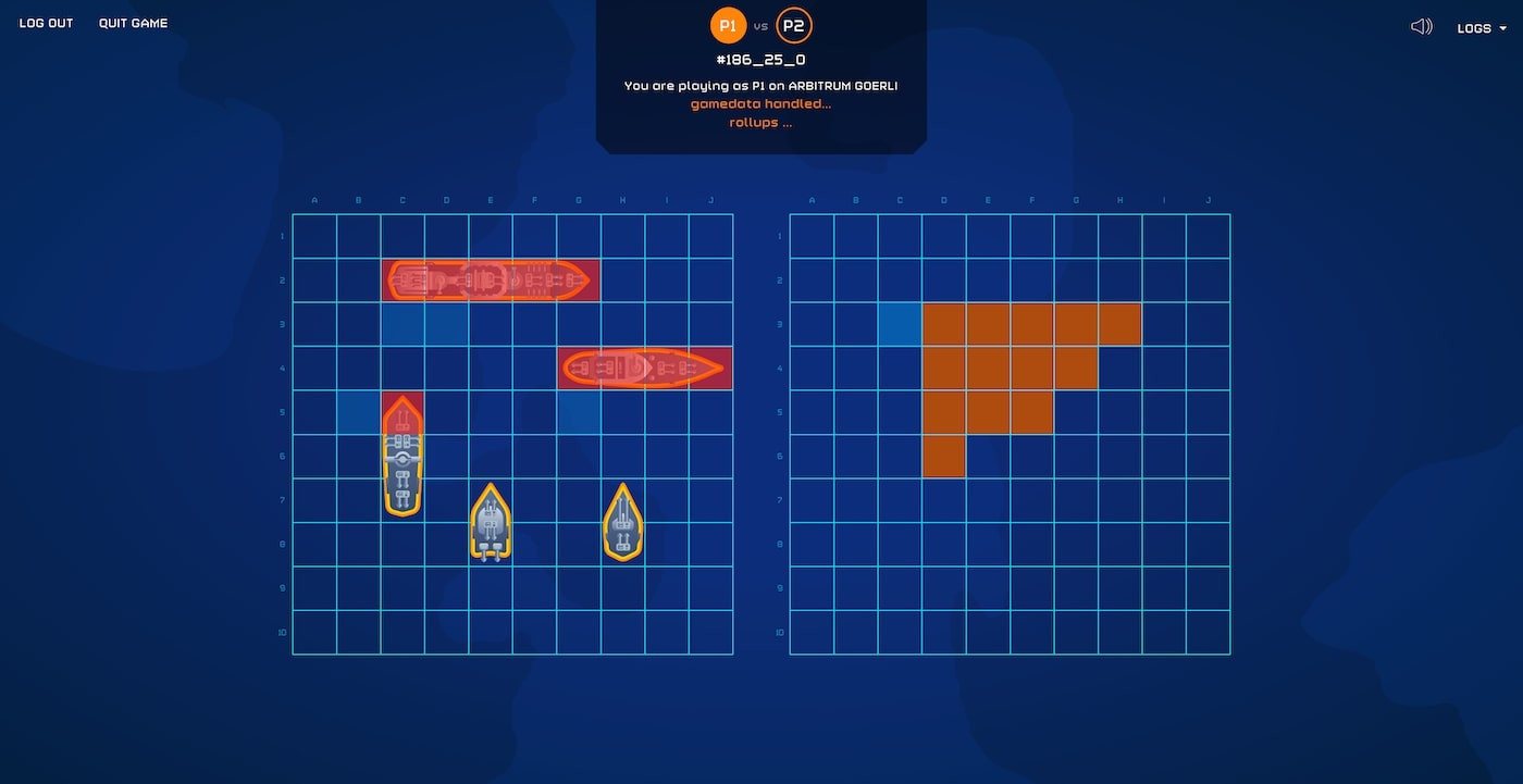 Productive Decentralized Battleship - Gameplay Hit | Built with Cartesi Rollups